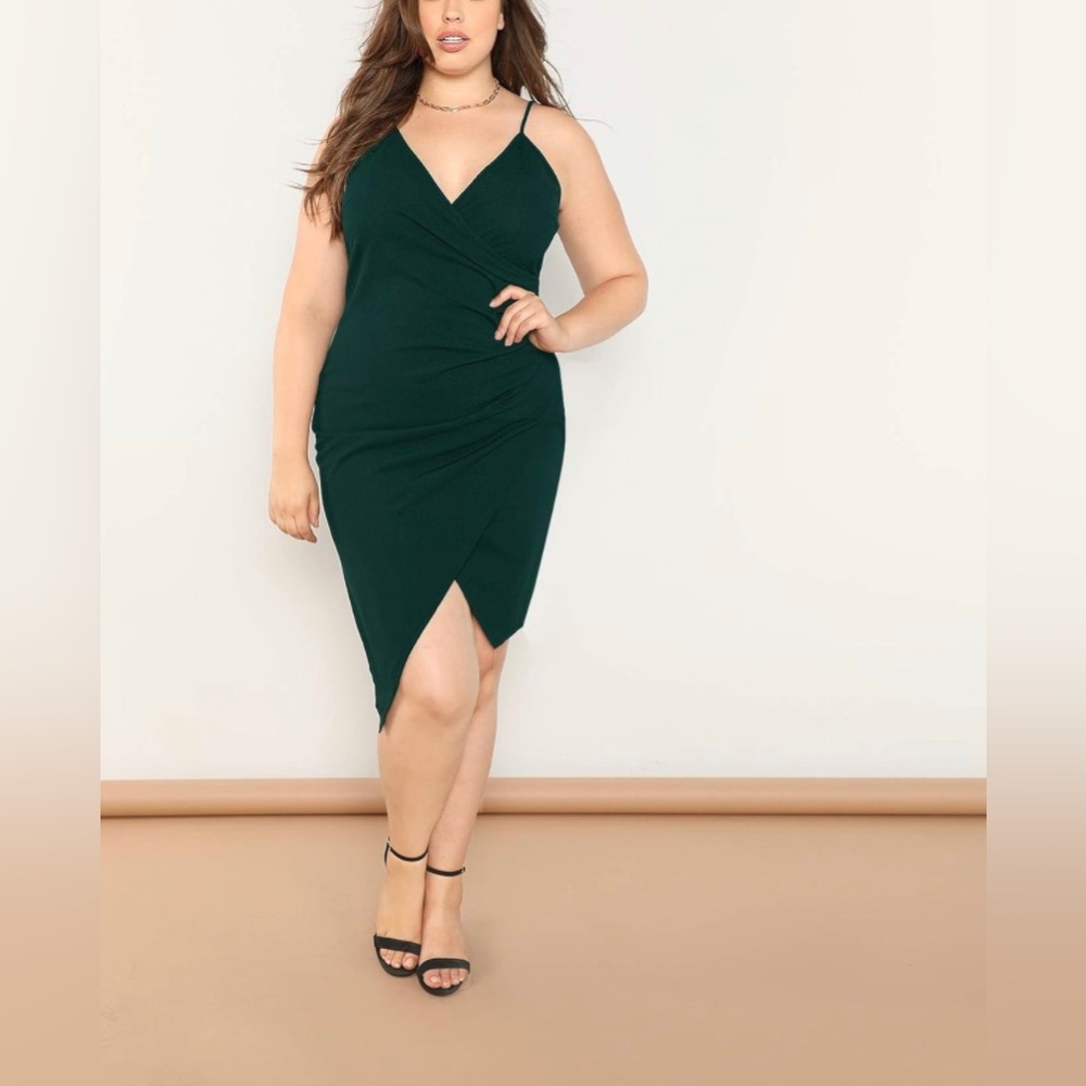 V Neck Asymmetrical Dress